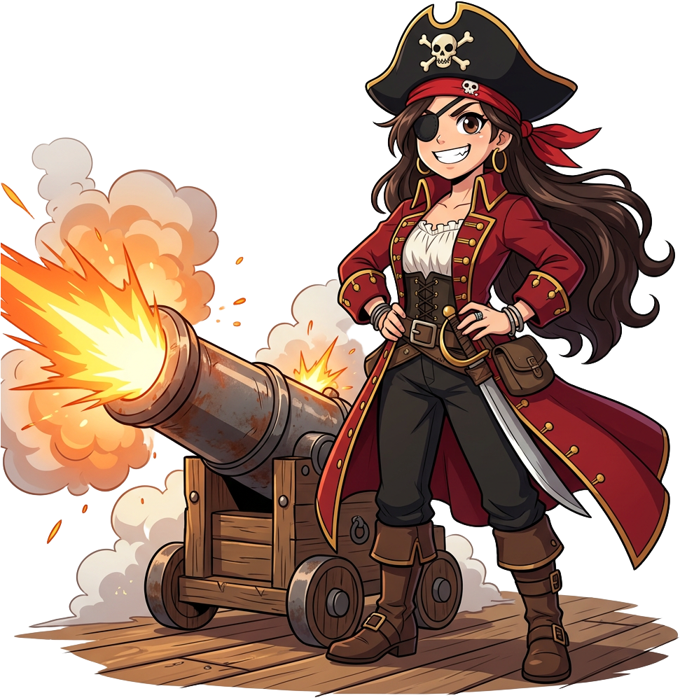 Pirate Girl Fire (D key)
