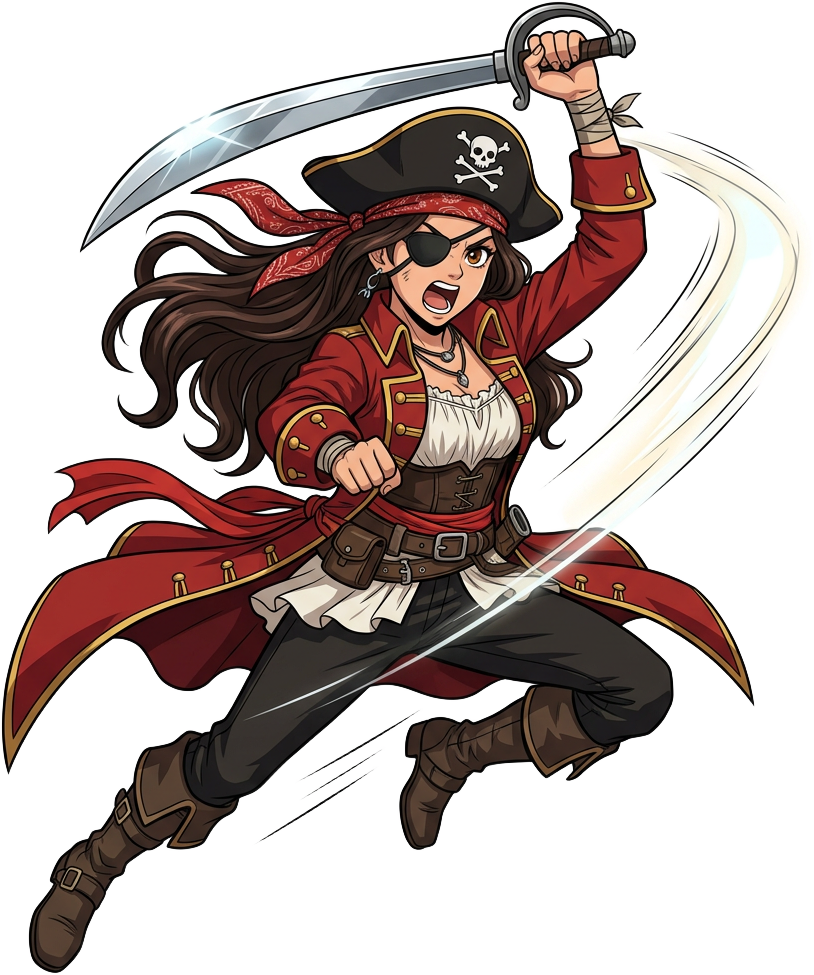 Pirate Girl Strike (F key)