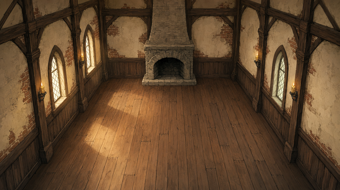 Empty Guild Hall - Narrower Angle Painterly