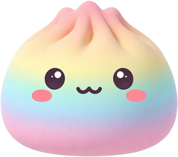 Pastel Rainbow Slime Bun