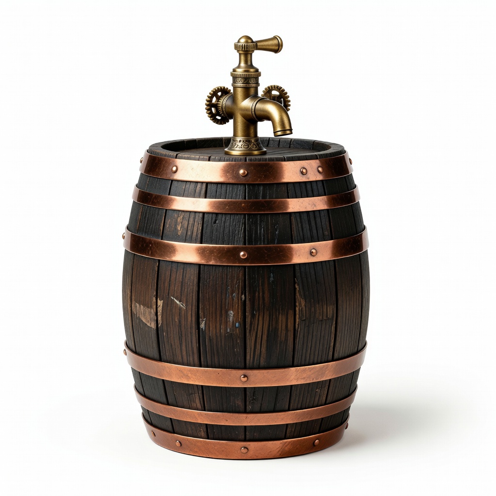 Powder Barrel - Steampunk Prop
