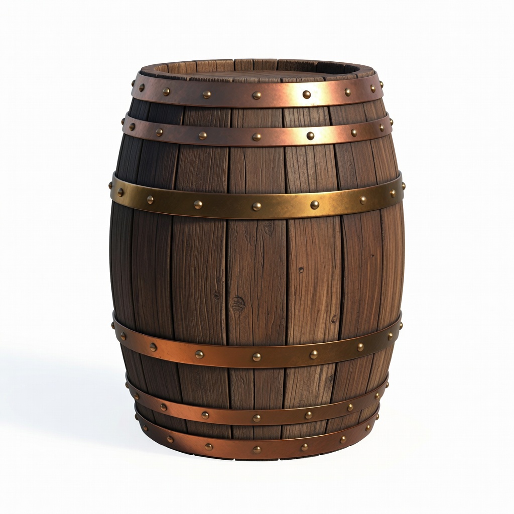 Powder Barrel - Plain - Steampunk Prop
