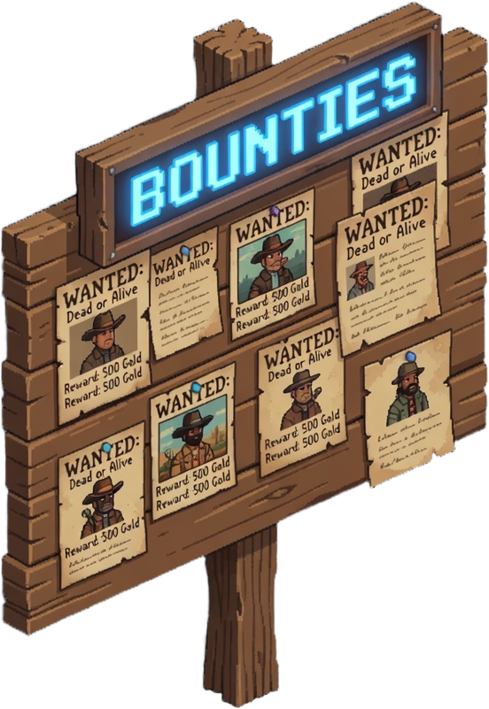 Pixel Prop - Bounty Board Sign