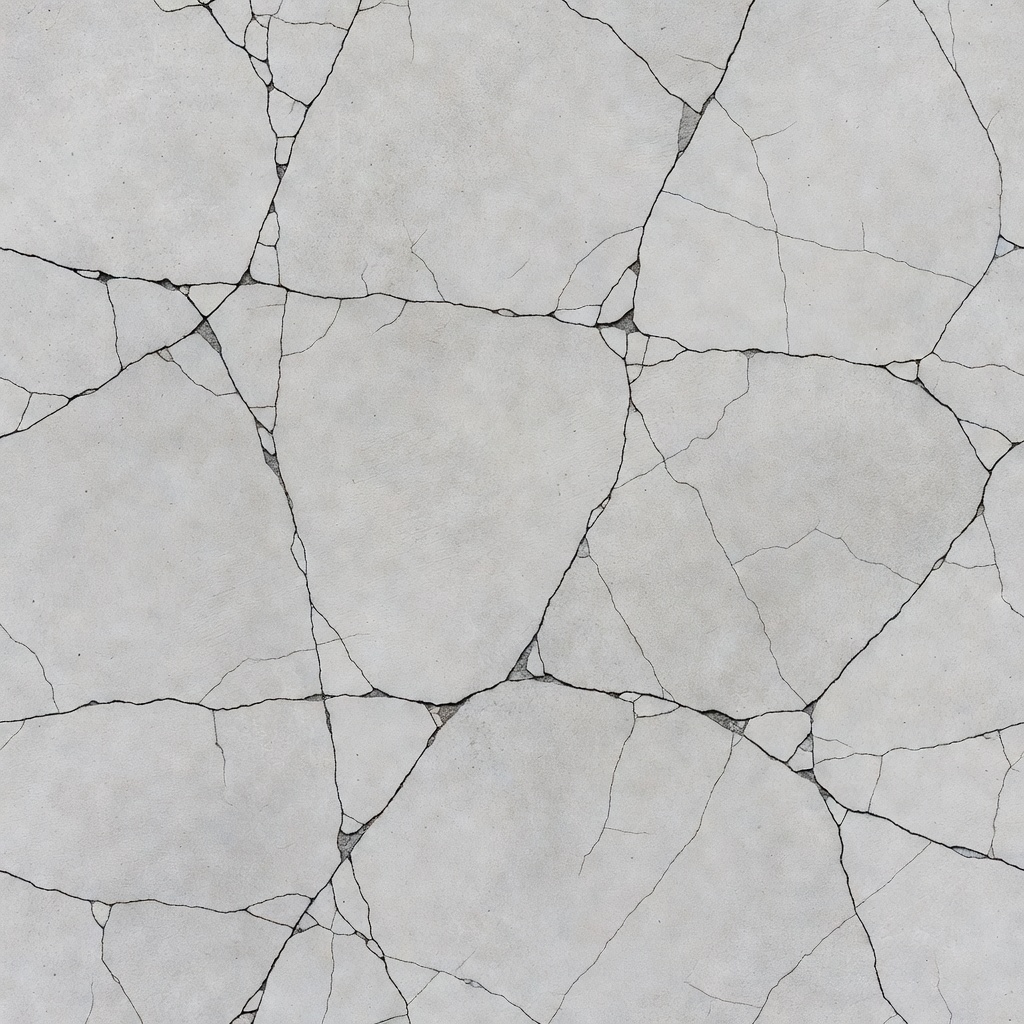 Light Gray Cracked Sidewalk