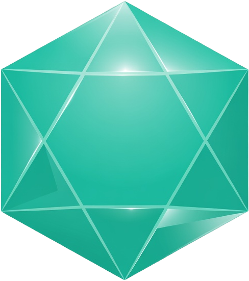 Teal Hexagon Gem