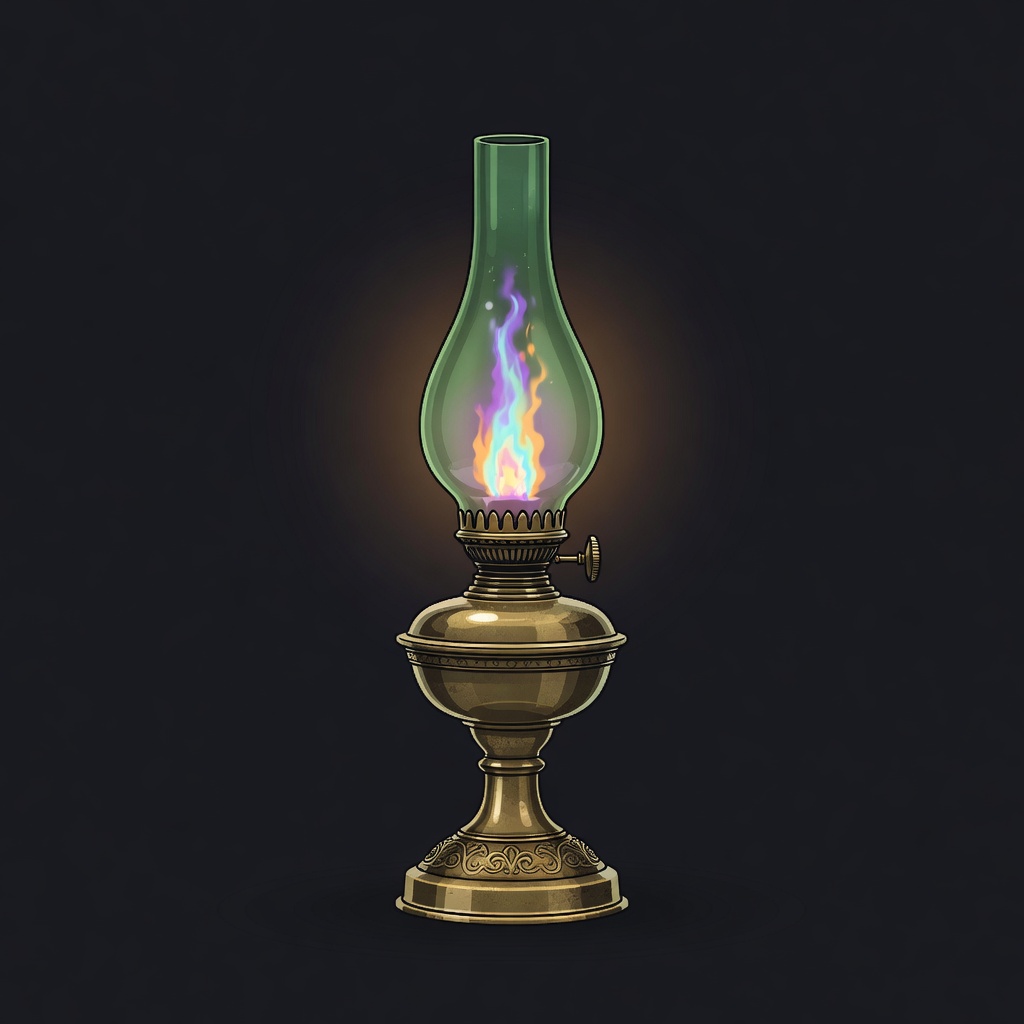 Flickering Oil Lamp