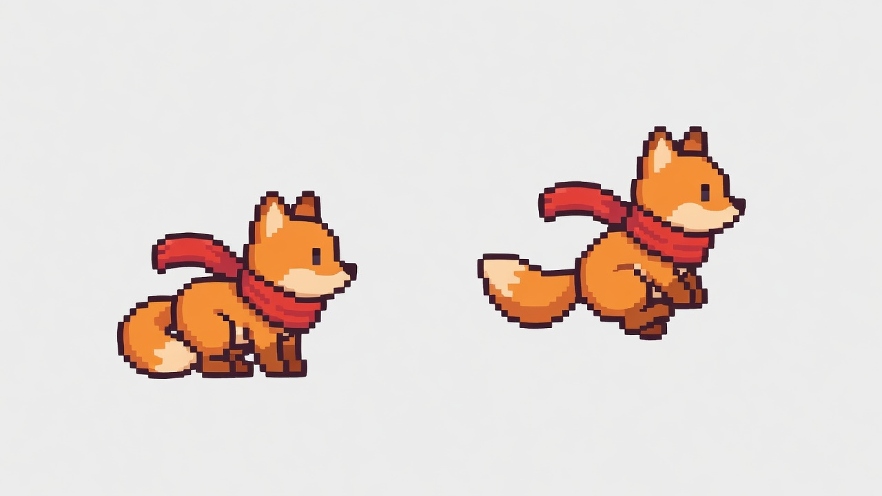 Fox Jump Spritesheet (1 / 2)