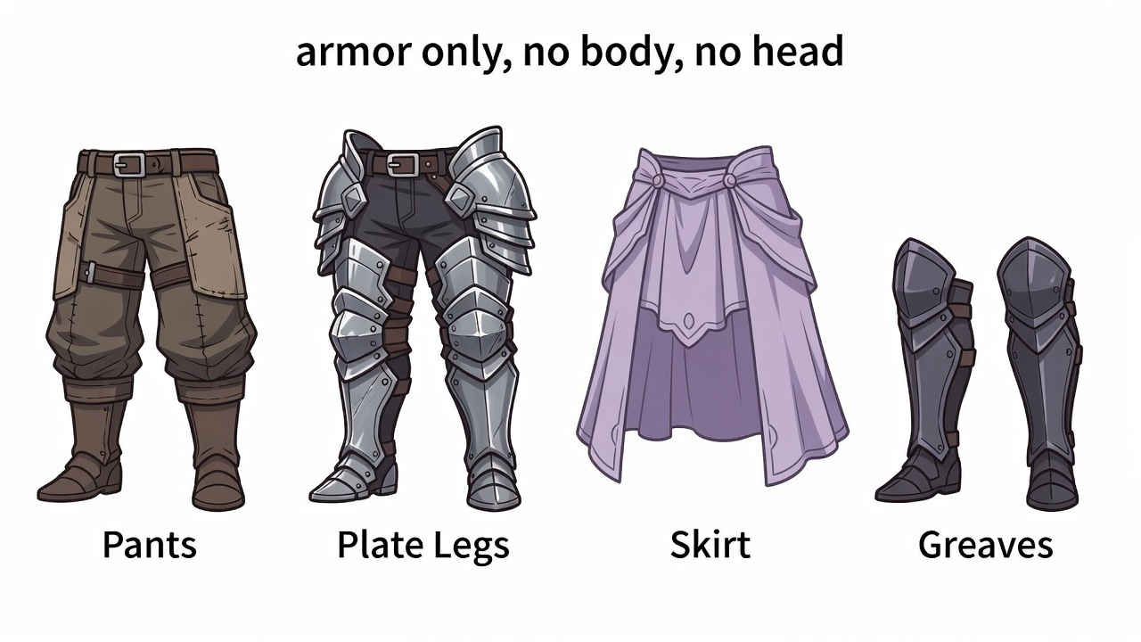 Armor Bottoms Paperdoll Set