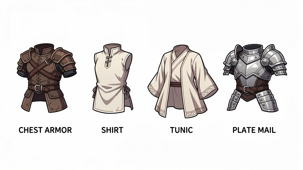 Armor Tops Paperdoll Set