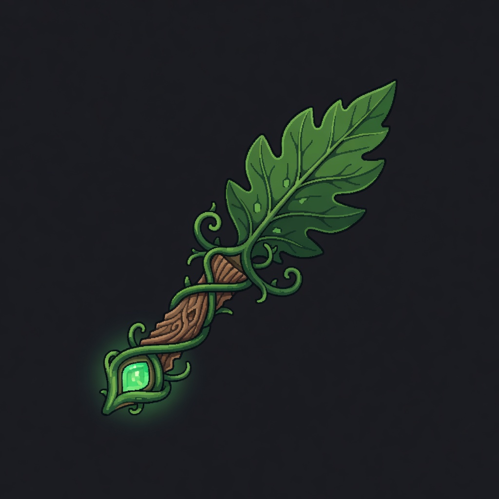 Nature Elven Dagger - Pixel Art