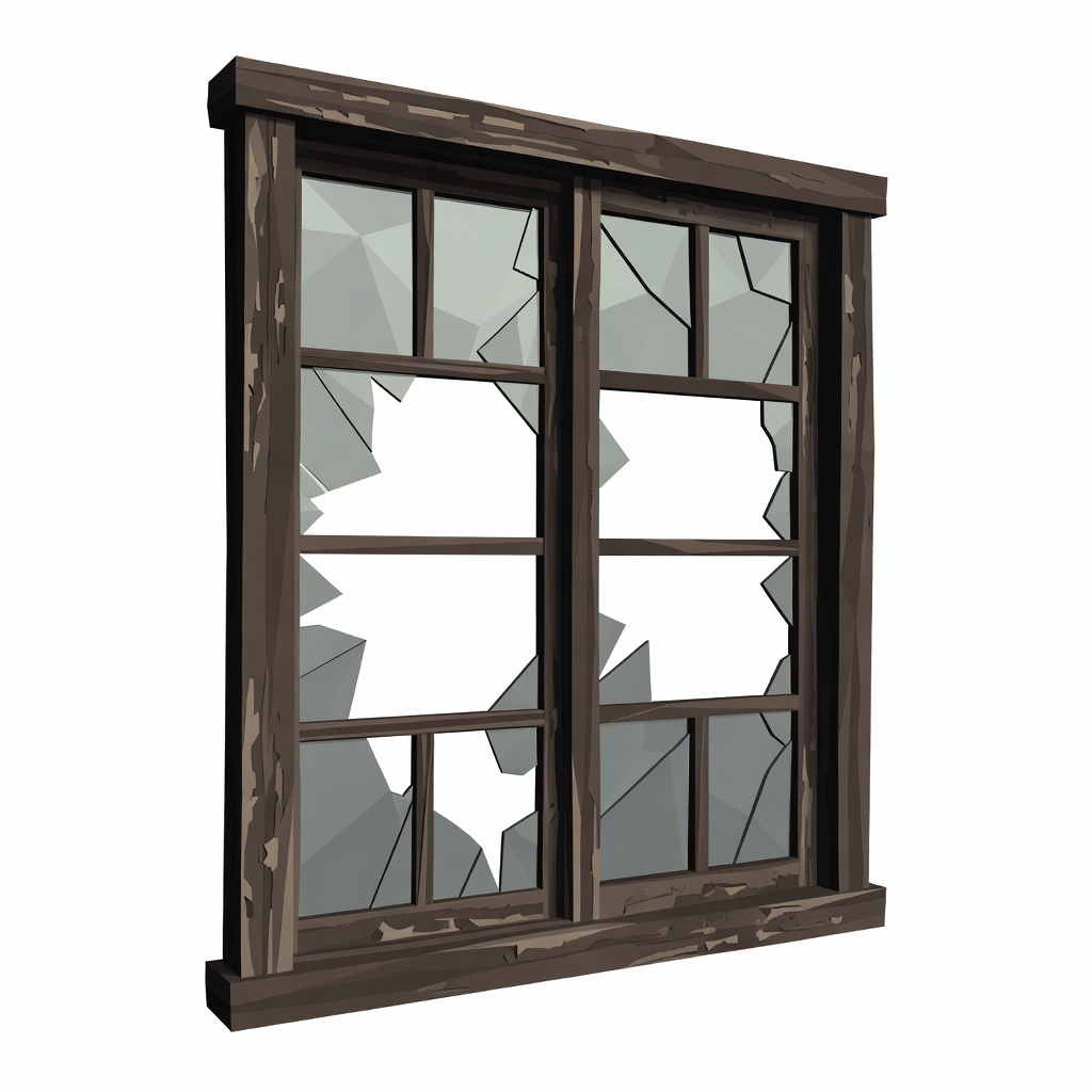Abandoned School Broken Window (2 / 4)