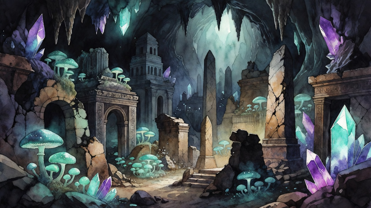 Underground City Watercolor BG 1