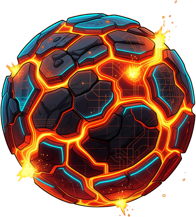 Cyberpunk Magma Planet (2 / 2)