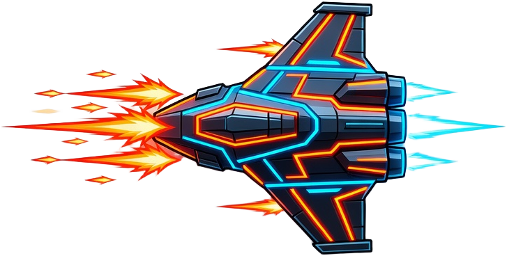 Fire Spaceship - Top Down (1 / 2)