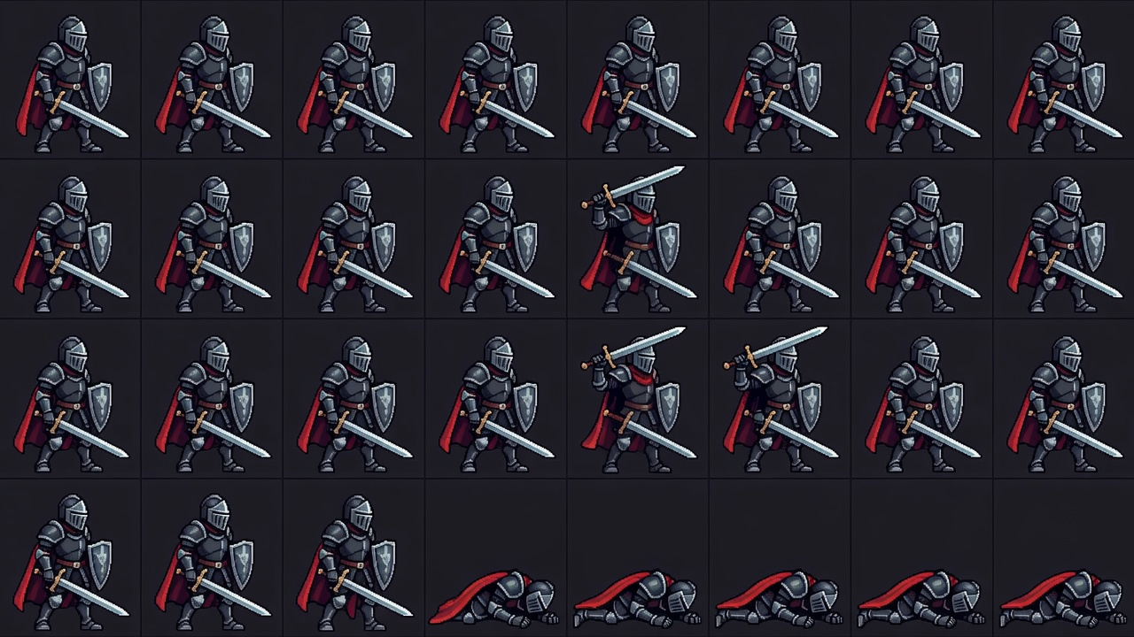 Knight Sprite Sheet (1 / 2)