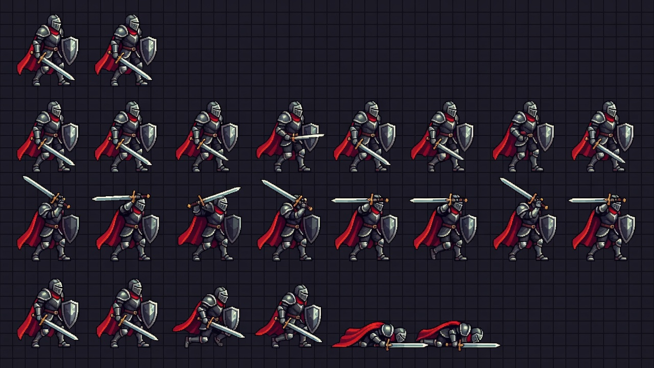 Knight Sprite Sheet (2 / 2)