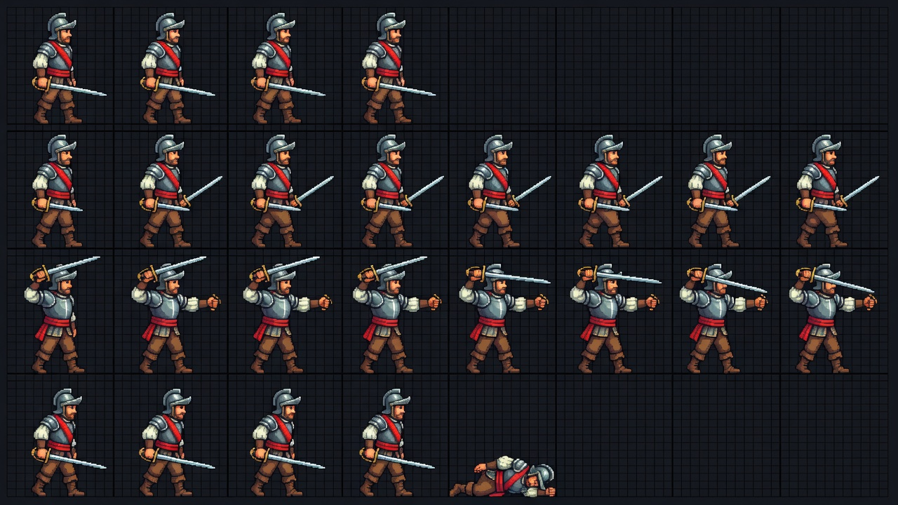 Conquistador Español Sprite Sheet (1 / 2)