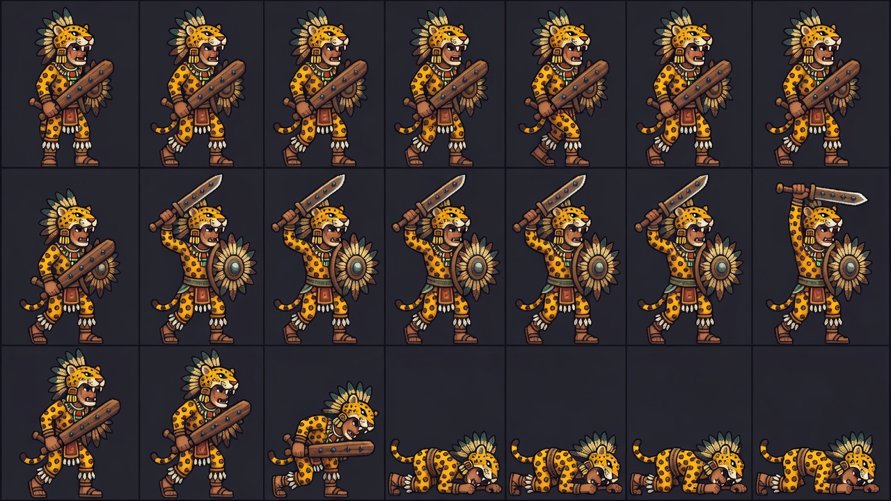 Guerrero Jaguar Sprite Sheet (1 / 2)