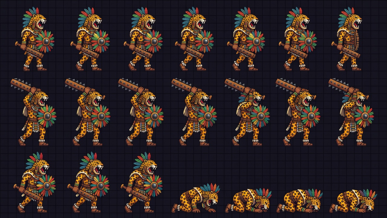 Guerrero Jaguar Sprite Sheet (2 / 2)