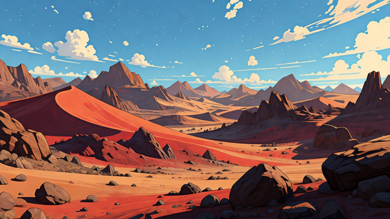 Desert Alien Planet Background