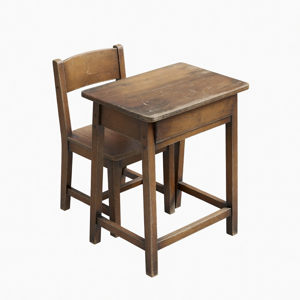 Wooden Student Desk and Chair