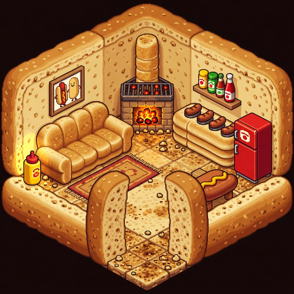 Bun House Living Room + Kitchen