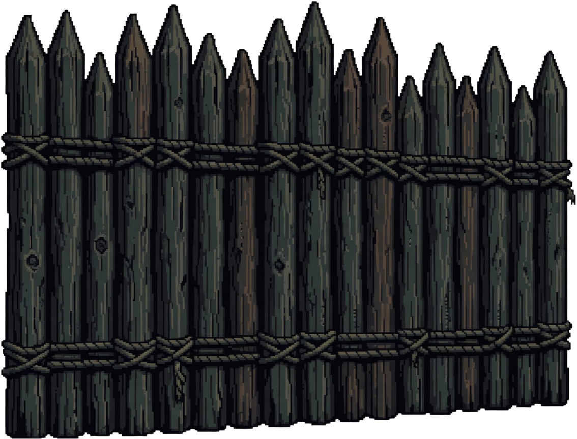 Pixel Wooden Wall Building
