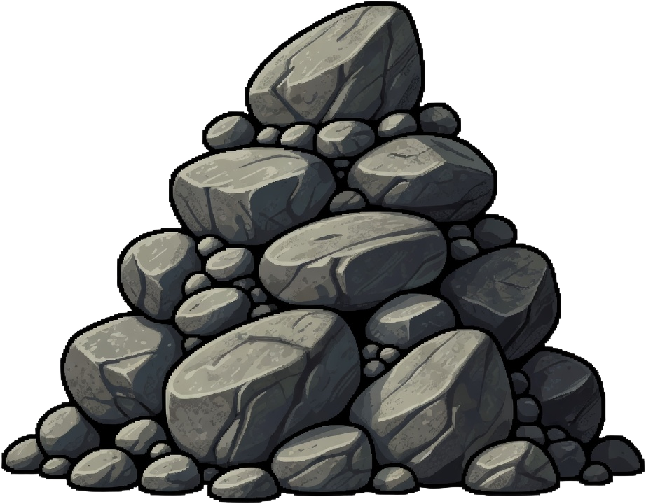 Pixel Rock Pile Stone Resource