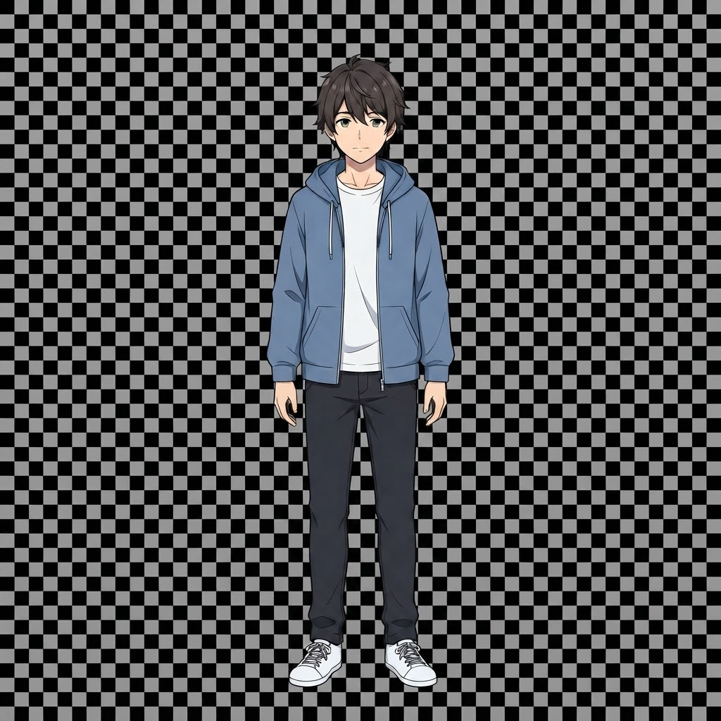 Image: Remove the background completely. Output with a fu