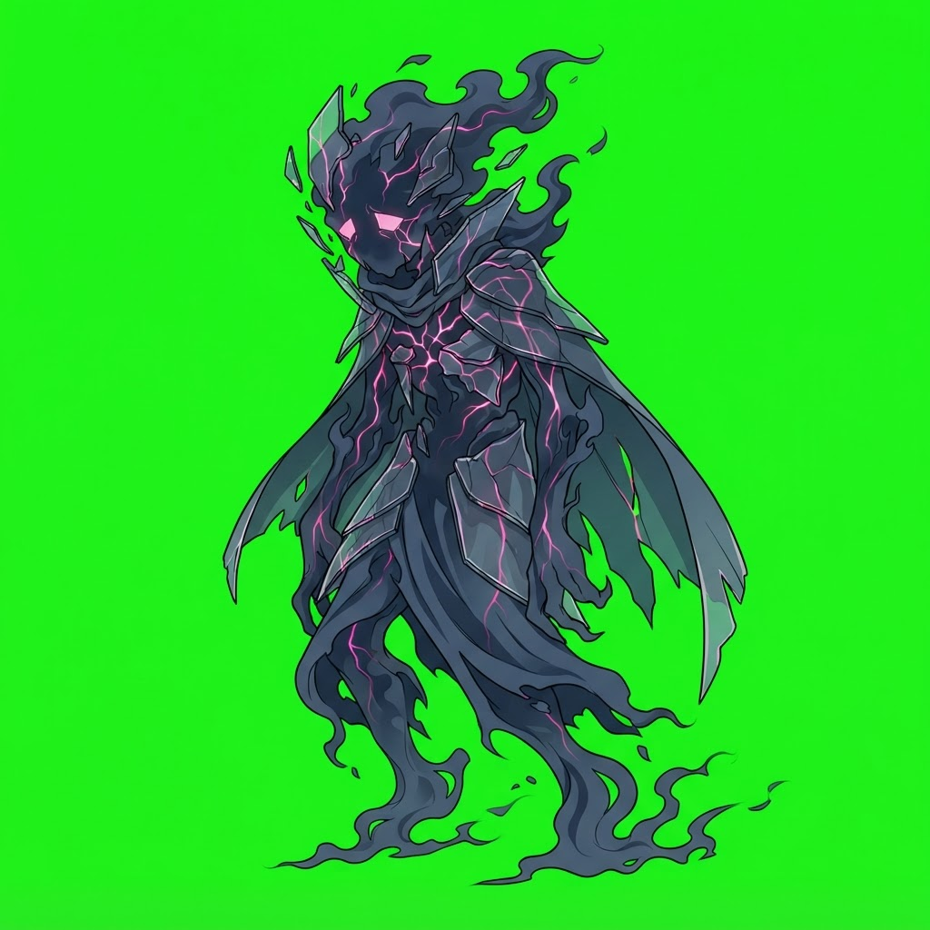 Image: Full body creature illustration, anime style, clea