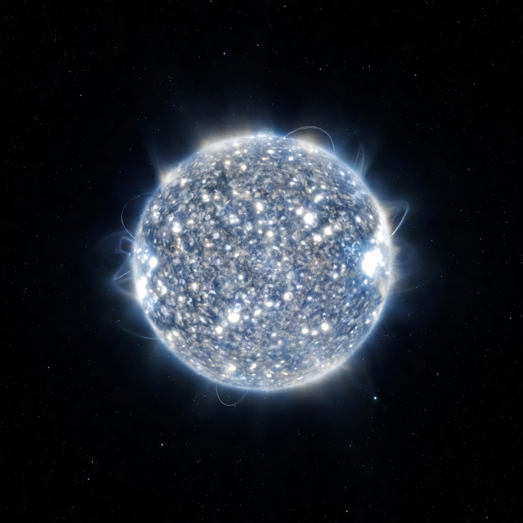 Blue-White Star - Photorealistic Stellar Disk