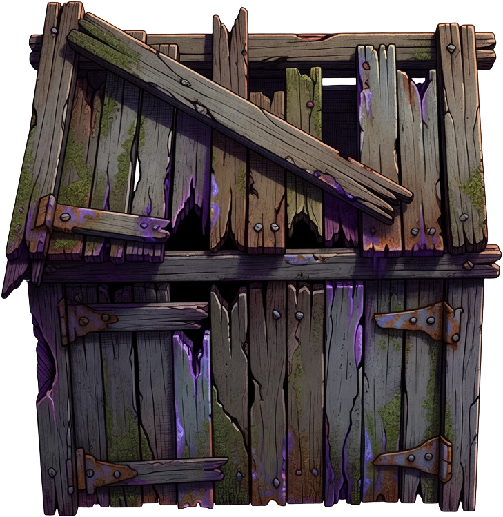 Hellbound Harvest - Ruined Barn Wall Prop