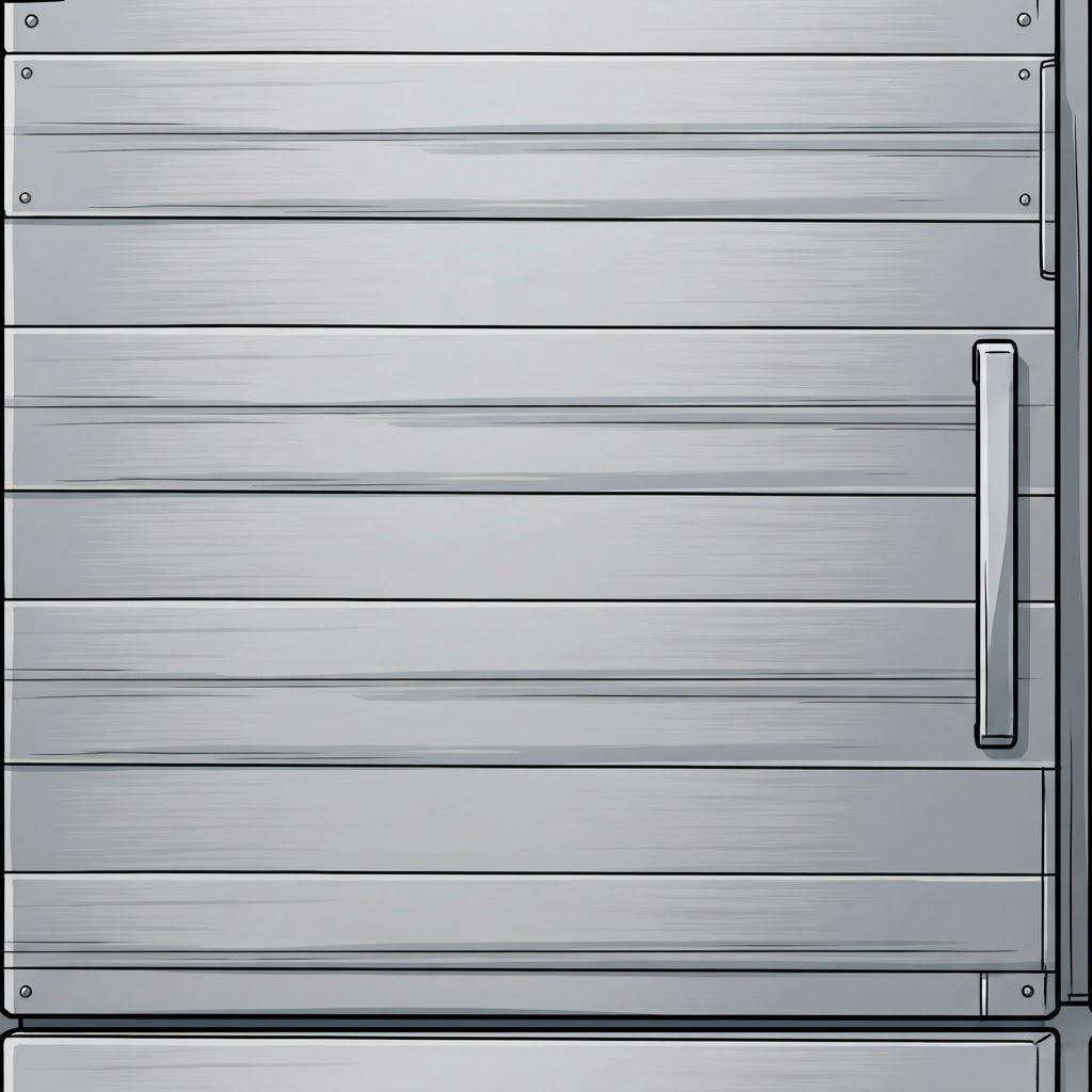 Image: Cel-shaded anime style brushed stainless steel app