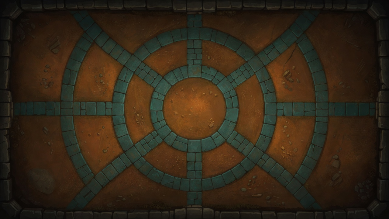 Top-Down Fantasy Arena Backdrop