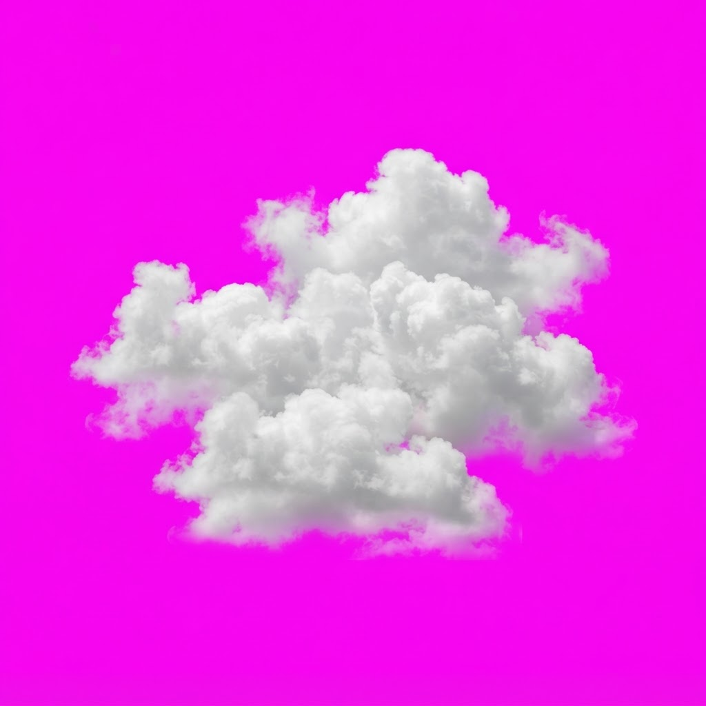 Image: Realistic fluffy white cumulus cloud cluster, soli