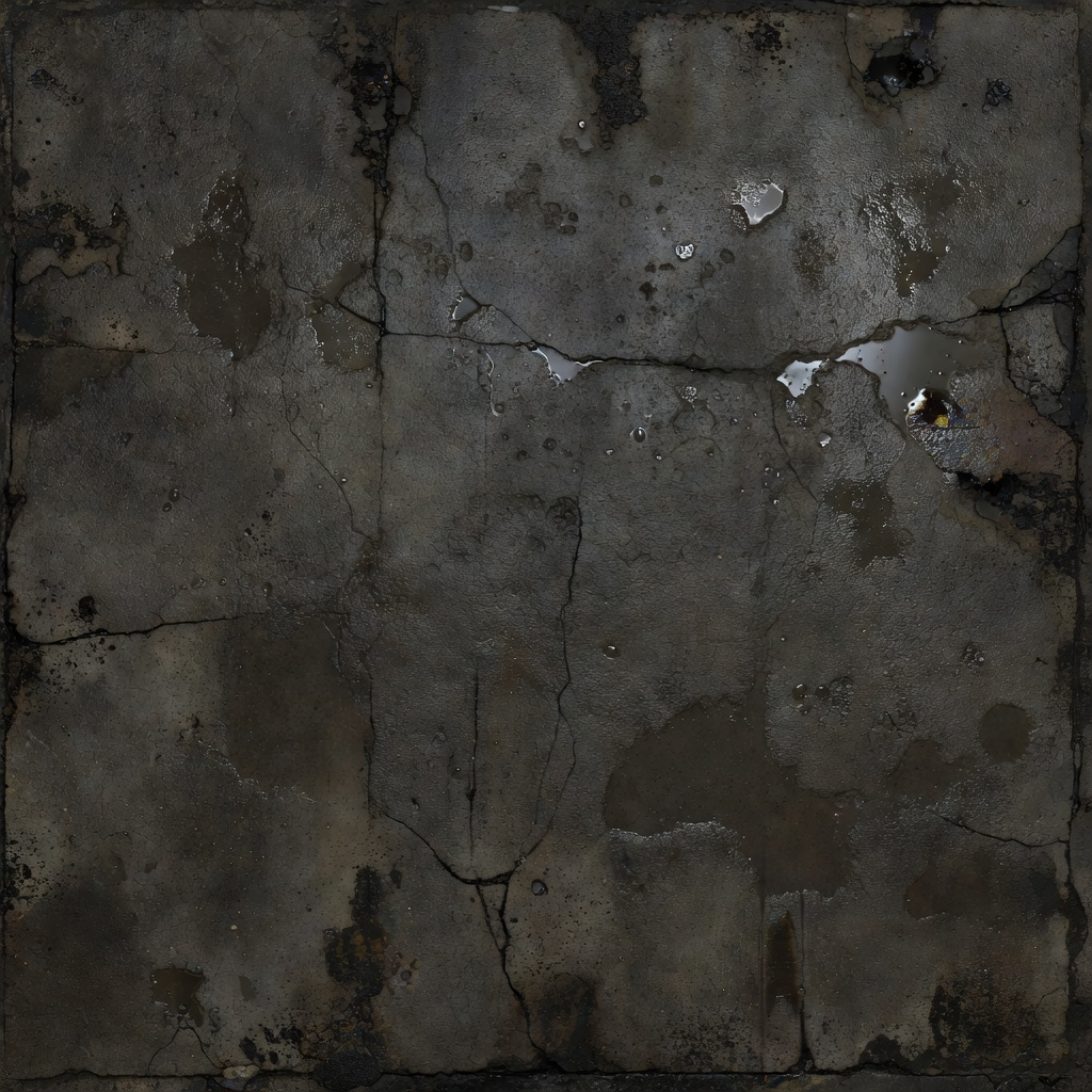 Wet Stone Concrete Utility Floor