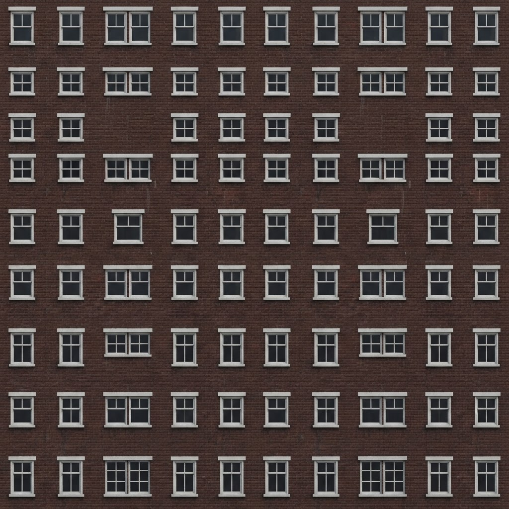 Image: Seamless tileable facade texture for a red brick a