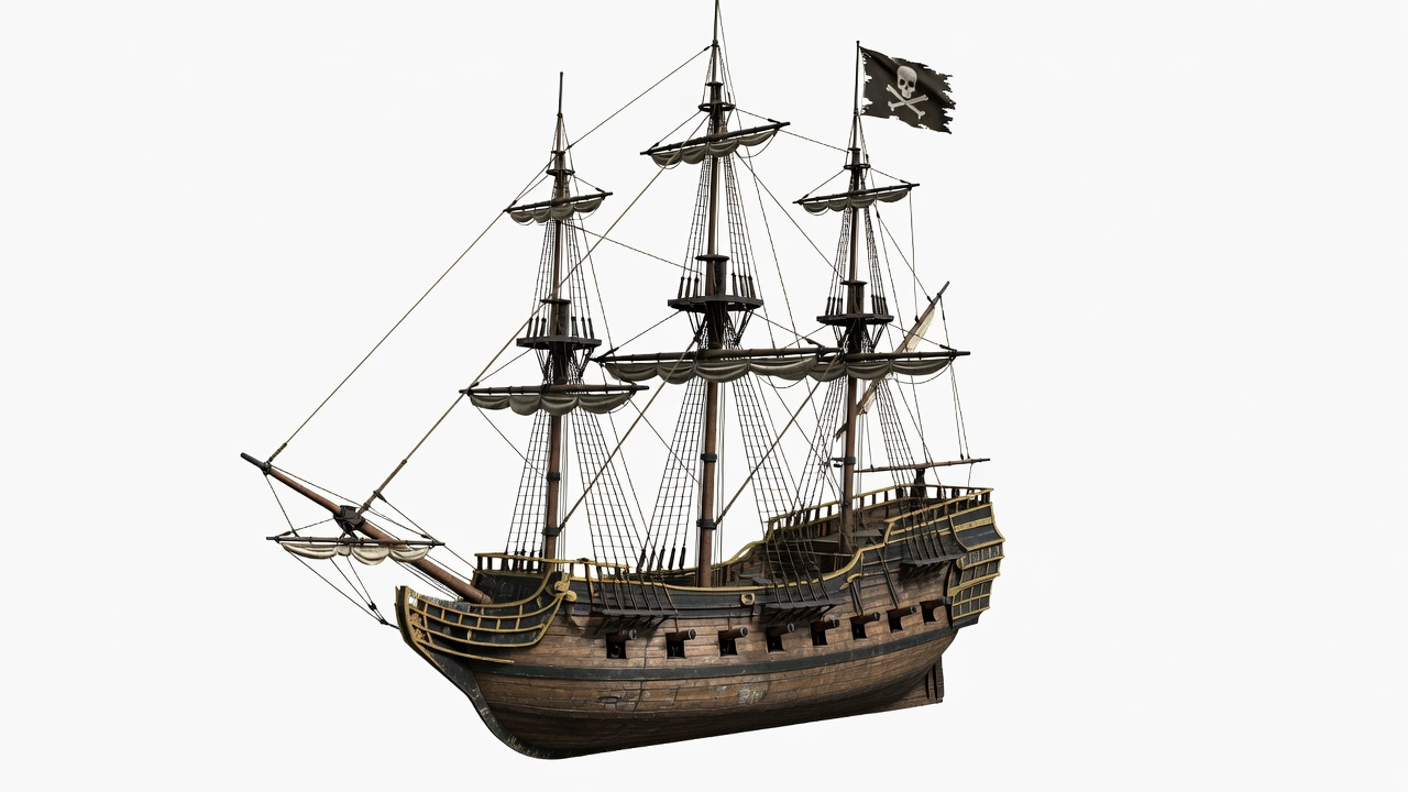 Pirate Sloop-Man-of-War Ship Concept