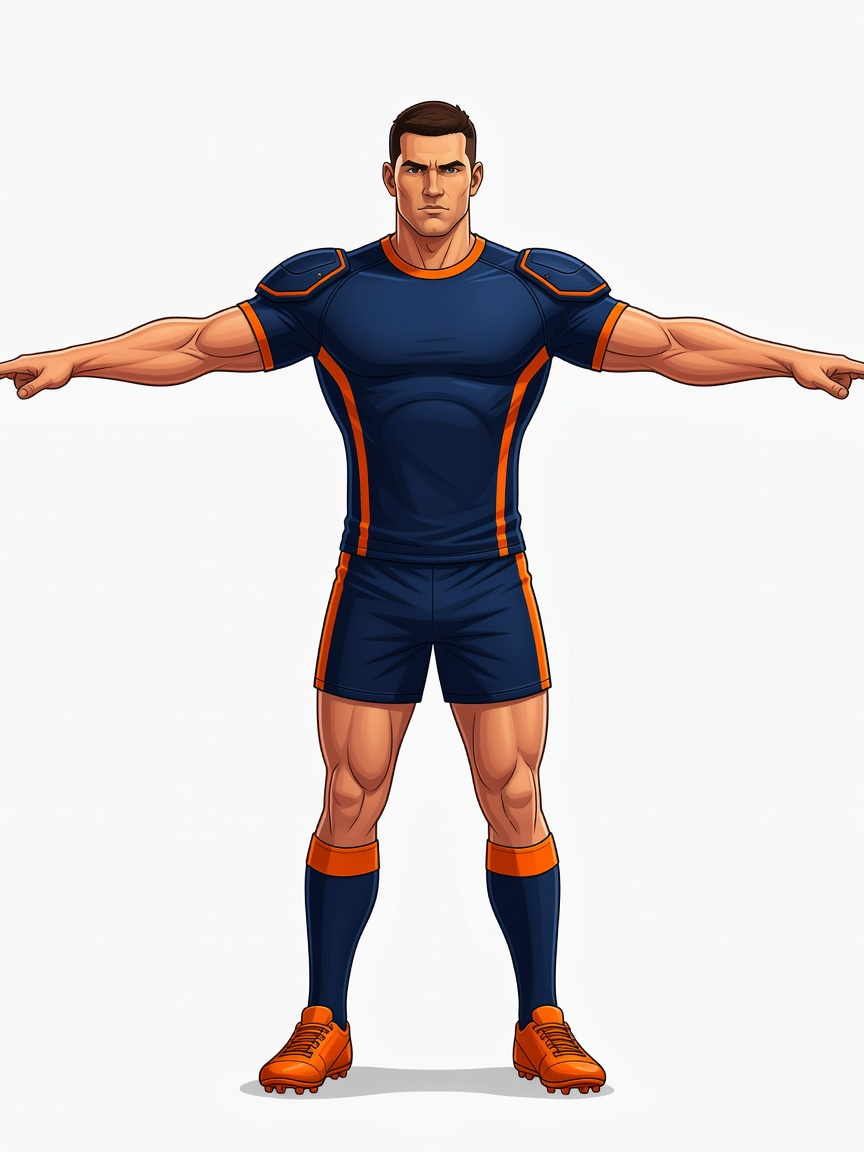 Rugby Player T-Pose Concept (2 / 2)