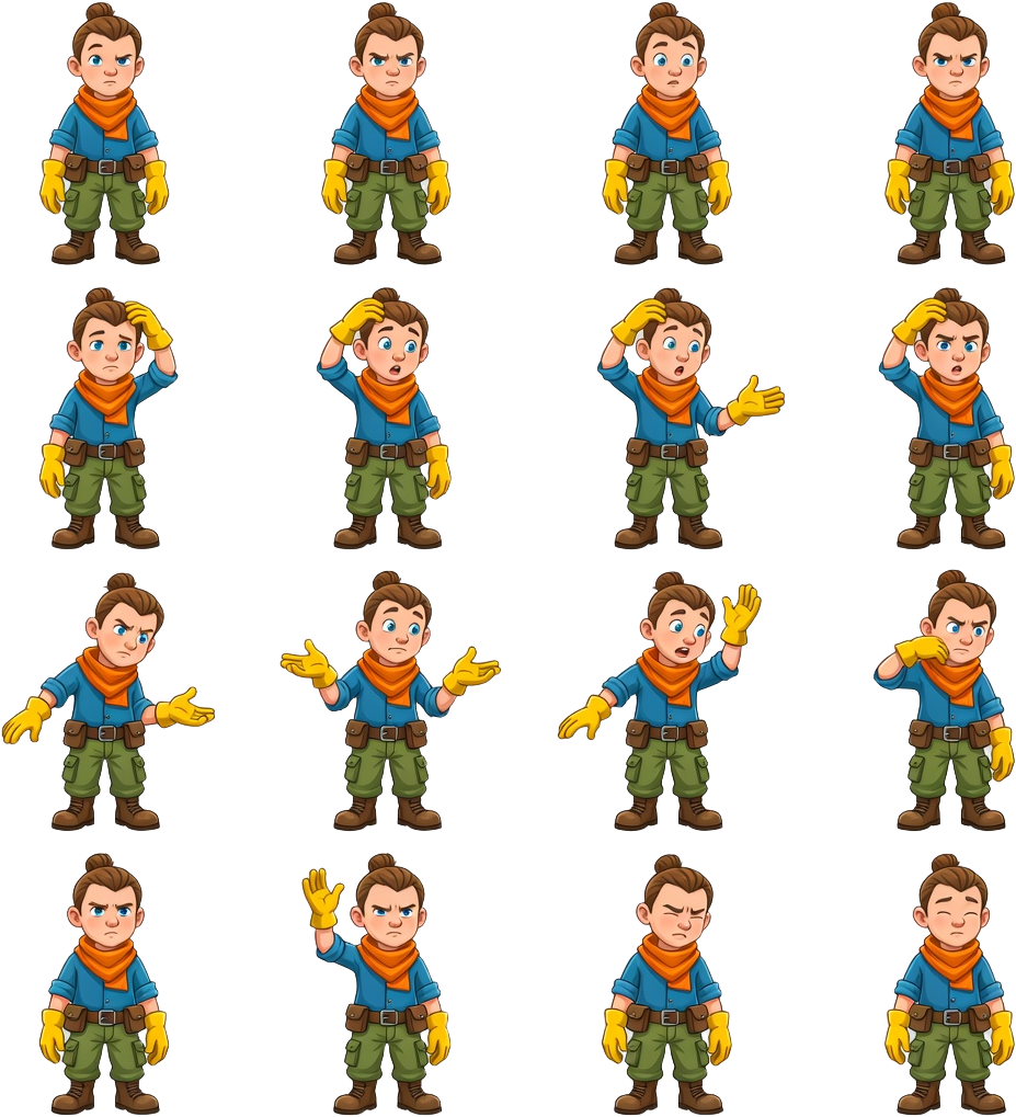 Dante Idle Confused Sprite Sheet