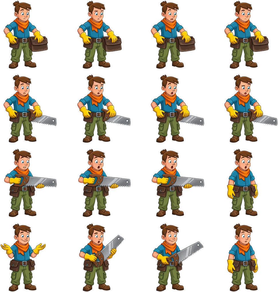 Dante Idle Magical Tool-Belt Sprite Sheet