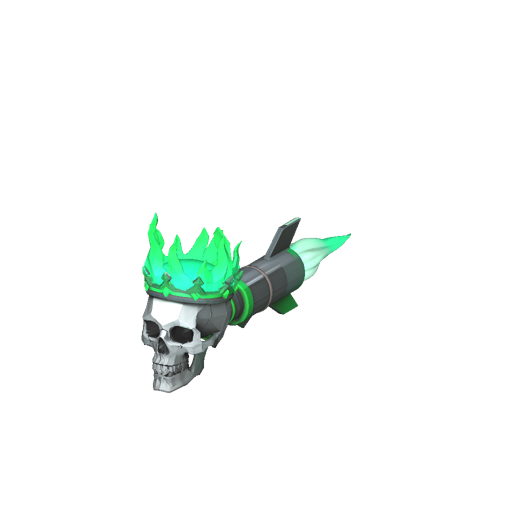 Emerald Flame Skull