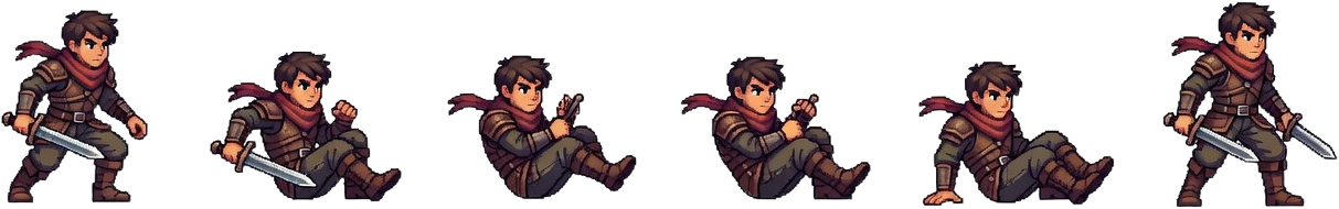 Hero Dodge Roll Sprite Sheet