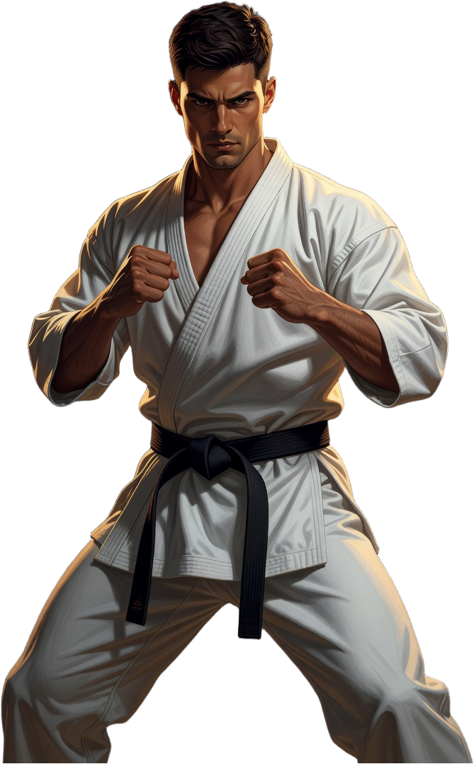 White-Gi Karate Fighter Key Art