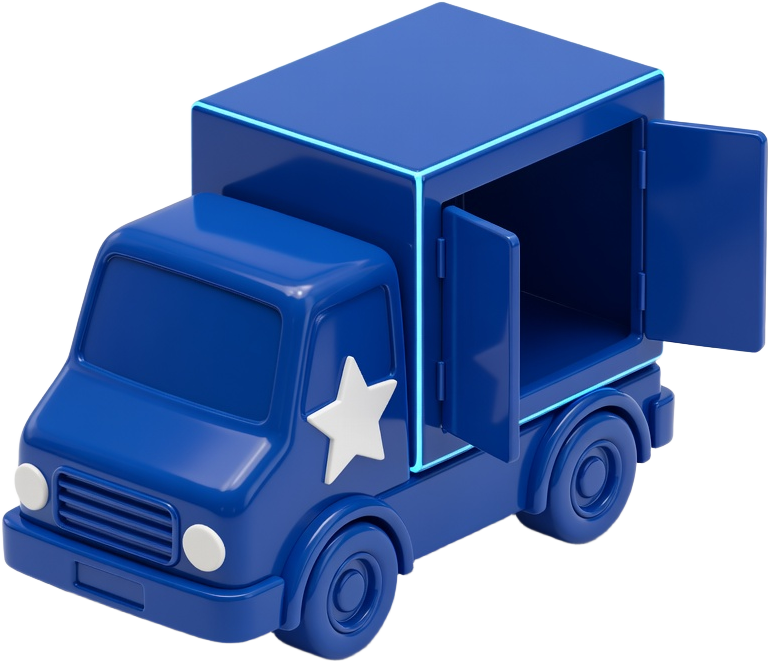 Blue Truck Loading Gate