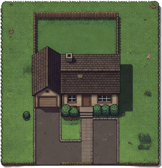 House 1 - Compact Ranch with Side Garage