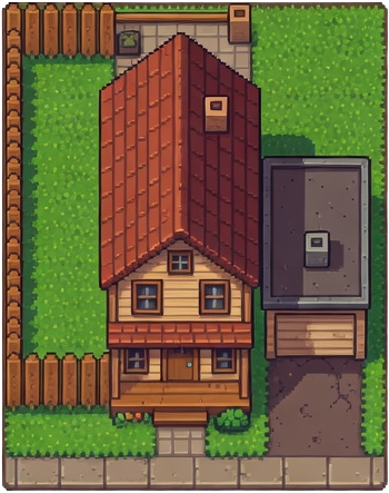 House 3 - Narrow Townhouse with Attached Garage
