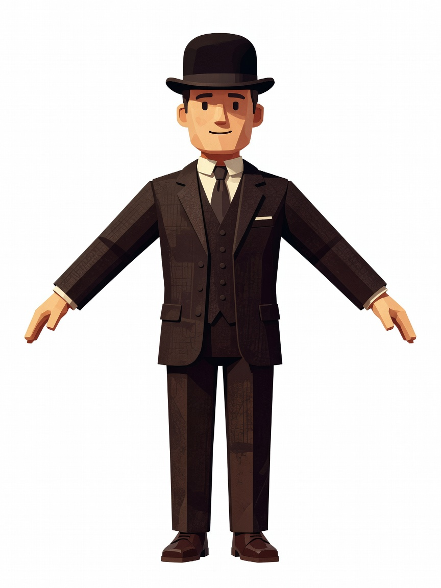 Businessman with Bowler Hat - Concept