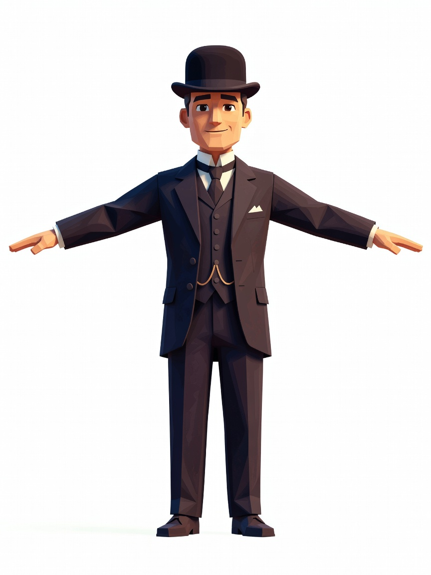 Businessman Bowler Hat Concept