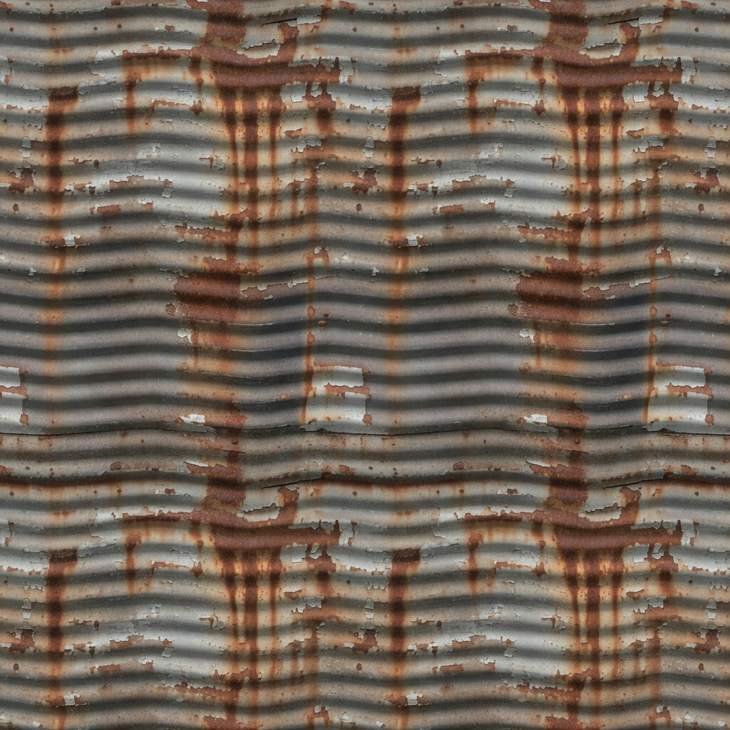 Rusted Corrugated Metal Texture